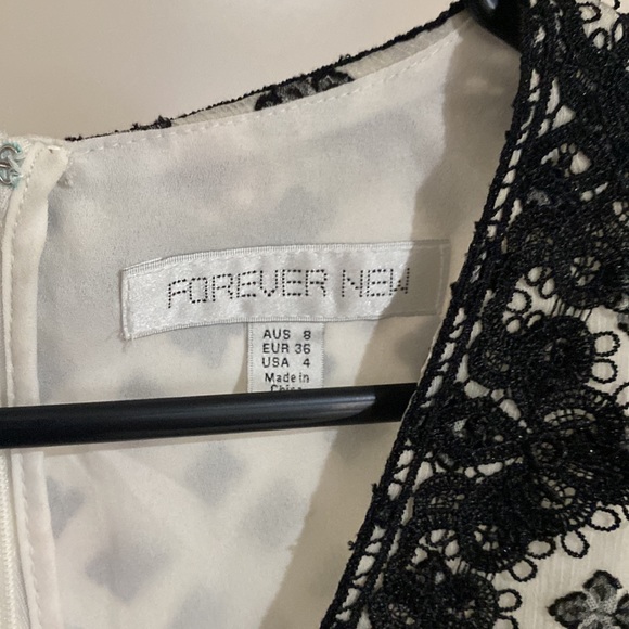 FOREVER NEW Size 8 Mini Dress With Lace Trim Excellent Cond! - Picture 6 of 10